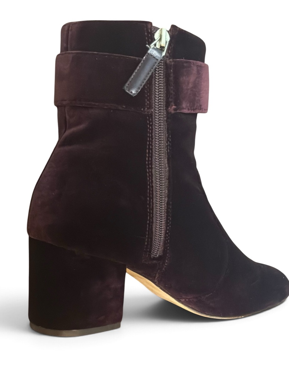 Nine West Quilby Velvet Ankle Boot in Dark Purple - Picture 8 of 8